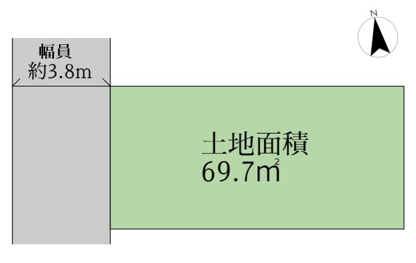 百村売地／区画図　69.7㎡